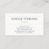 Carte De Visite Avocat Black Gold (Dos)