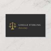 Carte De Visite Avocat Black Gold (Devant)