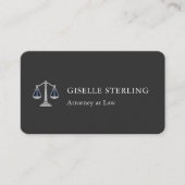 Carte De Visite Avocat Black Silver (Devant)