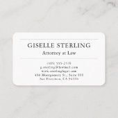Carte De Visite Avocat Black Silver (Dos)