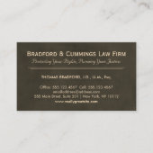 Carte De Visite Avocat Brown (Devant)