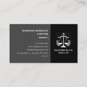 Carte De Visite Avocat Brun & Blanc