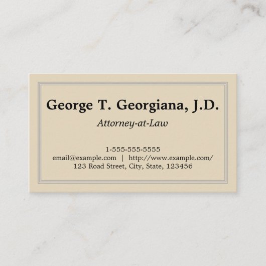 Carte De Visite Avocat/Carte de visite du procureur professionnel (Devant)