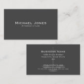 Carte De Visite Avocat Charbon Simple Professionnel (Devant / Derrière)