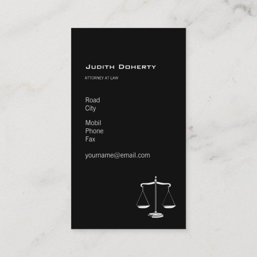 Carte De Visite AVOCAT | chic (Dos)