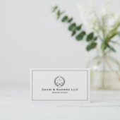 Carte De Visite Avocat Classique 2 Blanc Et Gris (Debout devant)