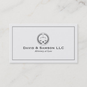 Carte De Visite Avocat Classique 2 Blanc Et Gris