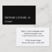 Carte de visite avocat classique et respectueux (Devant / Derrière)
