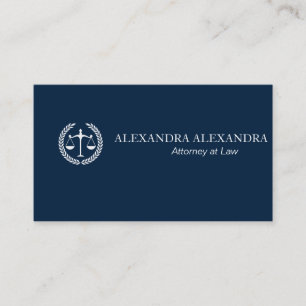 Carte De Visite Avocat Classique Navy B