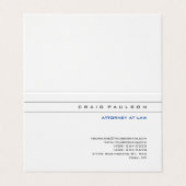 Carte De Visite Avocat-conseil noir blanc à la profession de droit (Extérieur déplié)