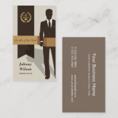 Carte De Visite Avocat de classique de laurier de Balance d'or de (Devant / Derrière)