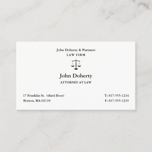 Carte De Visite Avocat de droit | Avocat (Devant)