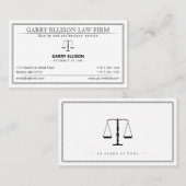 Carte De Visite Avocat de droit | Avocat (Devant / Derrière)