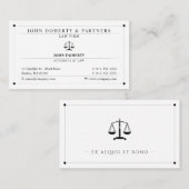 Carte De Visite Avocat de droit | Avocat (Devant / Derrière)