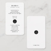 Carte De Visite Avocat de droit | Avocat (Devant / Derrière)
