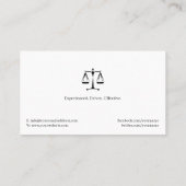 Carte De Visite Avocat de droit | Avocat (Dos)