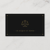 Carte De Visite Avocat de droit | Avocat Black Gold (Dos)