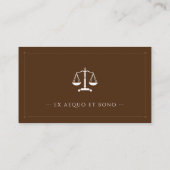 Carte De Visite Avocat de droit | Avocat Brown (Dos)
