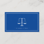 Carte De Visite Avocat de droit | Avocat Deep Blue (Dos)