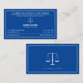 Carte De Visite Avocat de droit | Avocat Deep Blue (Devant / Derrière)