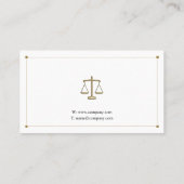 Carte De Visite Avocat de droit | Avocat Gold Black (Dos)