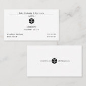 Carte De Visite Avocat de droit | Cabinet juridique (Devant / Derrière)