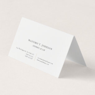 Carte De Visite Avocat de droit classique minimaliste simple