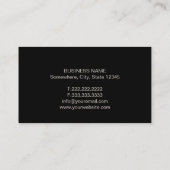 Carte De Visite Avocat de droit classique Noir & Or (Dos)