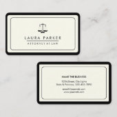 Carte De Visite Avocat de droit de l'avocat à échelle noire (Devant / Derrière)