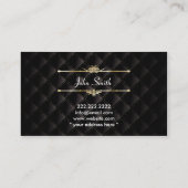 Carte De Visite Avocat de droit de luxe VIP Dark (Dos)