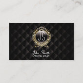 Carte De Visite Avocat de droit de luxe VIP Dark (Devant)