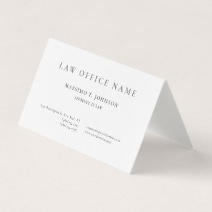 Carte De Visite Avocat de droit fin en soie
