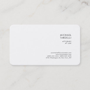 Carte De Visite Avocat de droit minimaliste professionnel classiqu