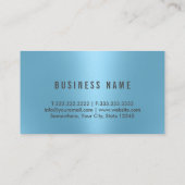Carte De Visite Avocat de Droit moderne Argent Frame Blue Avocat (Dos)