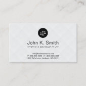 Carte De Visite Avocat de droit Monogramme Avocat d'argent moderne (Devant)