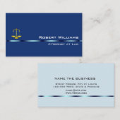Carte De Visite Avocat De Droit Professionnel Simple Bleu Simple (Devant / Derrière)