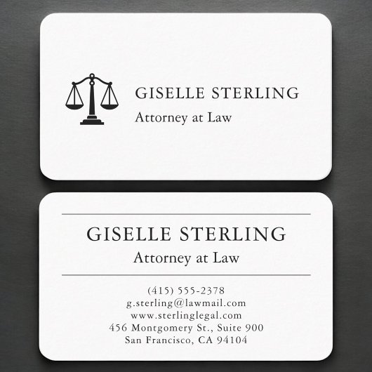 Carte De Visite Avocat de droit simple