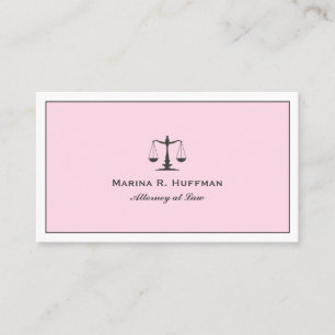 Carte De Visite Avocat de justice pour cadre rose Échelle profess