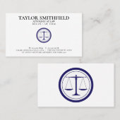 Carte De Visite Avocat de la justice de Scales (Devant / Derrière)