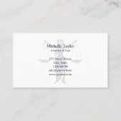 Carte De Visite Avocat de la marine moderne Blue Blush rose (Dos)