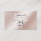 Carte De Visite Avocat de la marine moderne Rose bleu or (Dos)