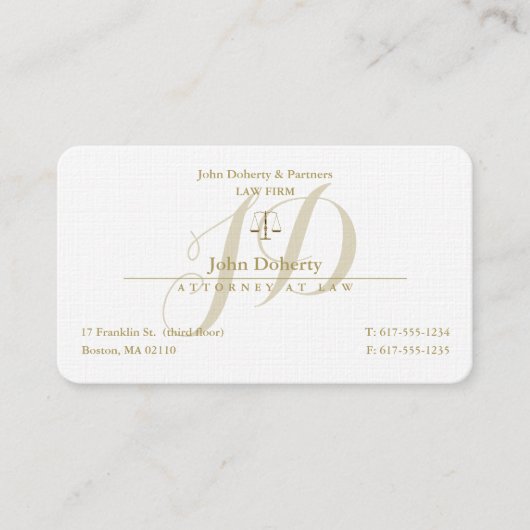 Carte De Visite Avocat de l'avocat | (Devant)
