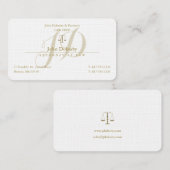 Carte De Visite Avocat de l'avocat | (Devant / Derrière)