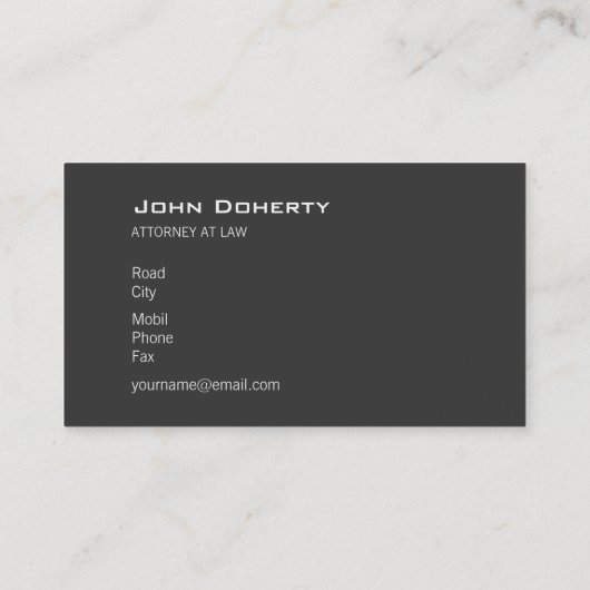 Carte De Visite Avocat de l'AVOCAT | (Dos)