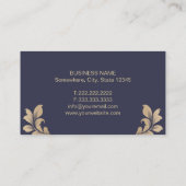 Carte De Visite Avocat de Law Luxury Blue & Gold Damask (Dos)