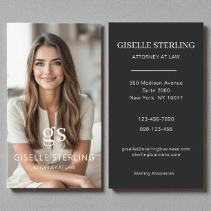 Carte De Visite Avocat de luxe à Law Photo Professional