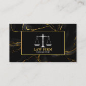 Carte De Visite Avocat de luxe Black Gold Avocat à avocat (Dos)