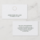 Carte De Visite Avocat de luxe minimal en droit (Devant / Derrière)