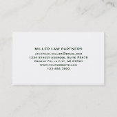Carte De Visite Avocat de luxe minimal en droit (Dos)