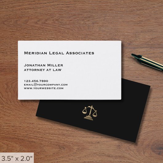 Carte De Visite Avocat de luxe simple